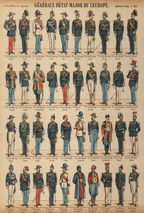 General Staff Officers and Uniforms of Armies from Around the World by French School