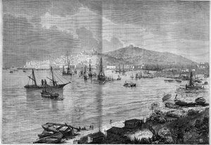 General view of Gaeta, Italy by French School