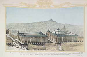 General view of the Parisian department store Printemps, 1911