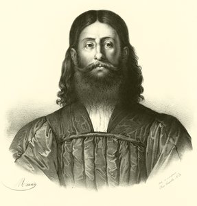 Giorgione, Portrait (engraving) by French School