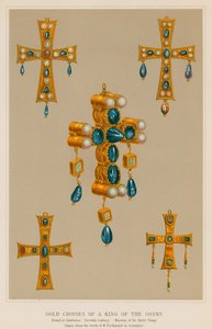 Gold Crosses of a King of the Goths by French School