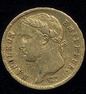Gold coin of 20 francs (Napoleon) from 1813