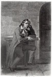 Gracchus Babeuf (1760-97) stabbing himself by French School