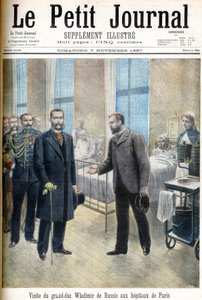 Grand Duke Vladimir Alexandrovich of Russia visiting Paris hospitals - illustration for Le Petit Journal, 7 November 1897