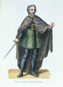 Grand Master of the Teutonic Order, Illustration from Histoire et Costumes des Ordres Monastiques by Pierre Helyot, 1842 by French School
