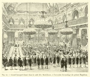 Grand Banquet Given in the Hall of the Marshals on the Occasion of the Marriage of Prince Napoleon by French School