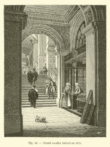 Grand lateral staircase in 1825