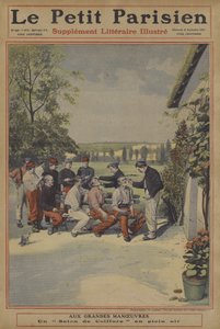 Grand manoeuvres of the French Army: an open air barber