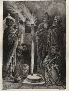 Guebre near Baku - Fireworshippers - New National Encyclopedia by Maurice La Charest by French School