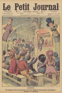 Guignol and Gnafron, Famous French Puppets from a Show from Lyon by French School