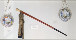 Guild and trade objects, including a walking stick and gourds
