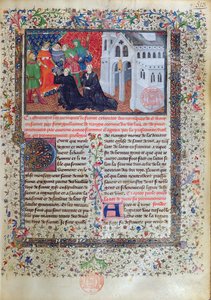 Guillaume de Nangis Presents His Book to Philippe IV (1268-1314) le Bel, King of France from 1285-1314