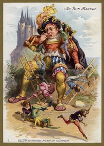 Gulliver sneezes and causes a catastrophe