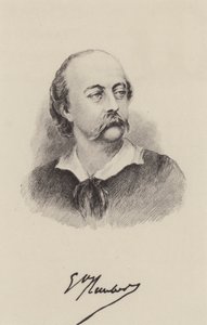 Gustave Flaubert, French Novelist (engraving) by French School