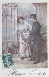 Happy New Year Postcard, Early 20th Century