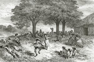 Harvest of Coca, Peru, illustration from Le Tour du Monde magazine, 1877 by French School