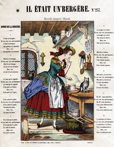 He was a shepherdess. Childborn song. Picture of Epinal from the 19th century.
