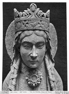 Head of St. Clotilda, from the Church Notre-Dame of Corbeil (plaster cast) (detail)