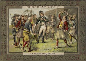 Henri de la Rochejacquelein addressing his soldiers, Vendee Revolt, French Revolution by French School