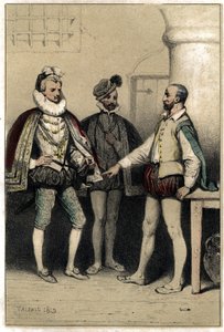 Henry III (1551-1589), King of France, visiting Bernard Palissy, ceramist, imprisoned at the Bastille. in 