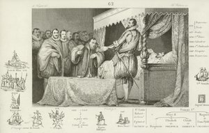 Henry III of France on his deathbed, 1589 by French School