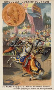 Henry II of France killed at a tournament by Gabriel Montgomery by French School