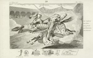 Henry II of France mortally wounded in a joust with Gabriel Montgomery, Captain of the Kings Scottish guard, 1559