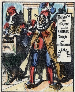 History of Dr. Pulcinella. Wood engraving of Imaging Pellerin - Epinal, late 19th century by French School