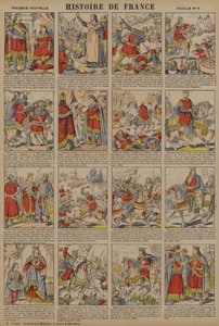 History of France from the Reign of Philip I to the Reign of Louis IX (colour litho) by French School