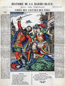 History of the Bluebeard, image of the spine 19th century by French School