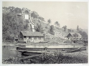 View of the Water Castle or Gueydon Canal at Fort de France in Martinique by French School