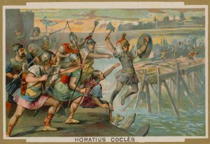 Horatius Cocles Defending the Pons Sublicius by French School