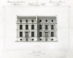 Hotels Prives, 10 & 12 Rue Balzac, Paris, from Architecture Privee au C19th