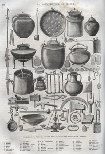 Houseware Found in the Excavations of Pompeii - New National Encyclopedia by Maurice La Charest by French School