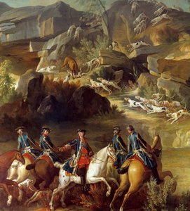 Hunting scene (detail) by French School