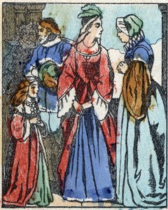 Illustration for Riquet a la houppe, tale by Charles Perrault (1628-1703), French writer. Wood engraving of Imaging Pellerin - Epinal, sd. Late 19th century. by French School
