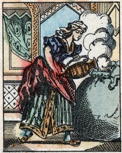 Illustration for the Tales of the Thousand and One Nights. Ali-Baba. Wood engraving from Imaging Pellerin - Epinal, late 19th century. by French School