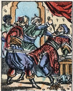 Illustration for the Tales of the Thousand and One Nights. Ali-Baba. Wood engraving from Imaging Pellerin - Epinal, late 19th century by French School