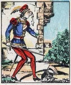 Illustration of the tale “The Adventures of Grand Flandrin”. Wood engraving from Imaging Pellerin - Epinal, late 19th century. by French School