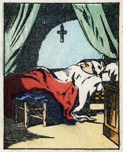 Illustration of the tale “Veridique History of Jeannot Serinet”. Wood engraving of Imagery Pellerin - Epinal, late 19th century. by French School