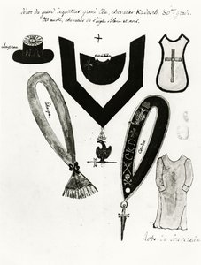 Illustrations of Masonic regalia and dress of the Knight Kadosh, 30th Degree, in the Scottish Rite of Freemasonry, 1813