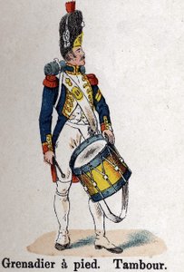 Imperial Guard Napoleon I: Grenadier on Foot - Drum (Plate from the book Les Uniforms de l