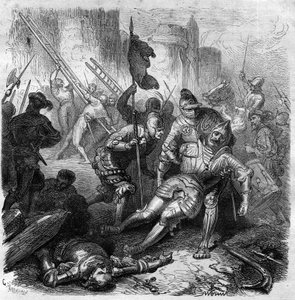 In the battle against Henry IV of the Holy Germanic Empire on October 14 by French School