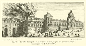 Fire in a Part of the Sorbonne in 1670, after an Engraving of the Time Communicated by M. A. Bonnardot