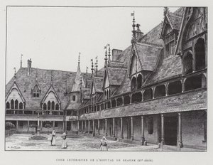 Inner courtyard of the Hospices de Beaune by French School