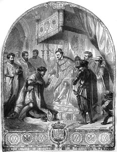 Institution of the Order of the Holy Spirit by Henry III King of France in 1578. by French School