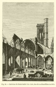 Interior of Saint-Andre des Arts, during its demolition in 1815