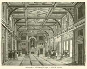 Interior of the Copenhagen Stock Exchange by French School