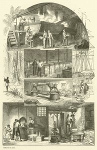 Interior of a Sugar Refinery by French School
