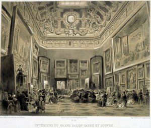 Interior of the Grand Salon Carre du Louvre by French School